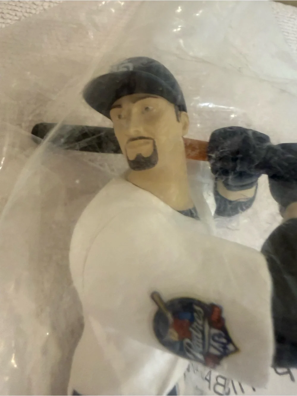 Baseball 2009 Adrian Gonzalez Batter Decorative Figurine in White and Black